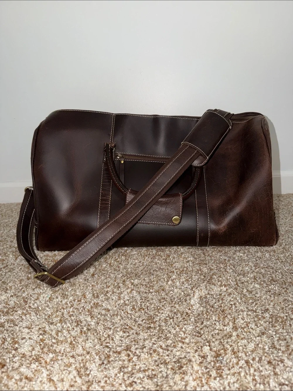 Rustic Town Sasha Carry On Leather Duffel Bag